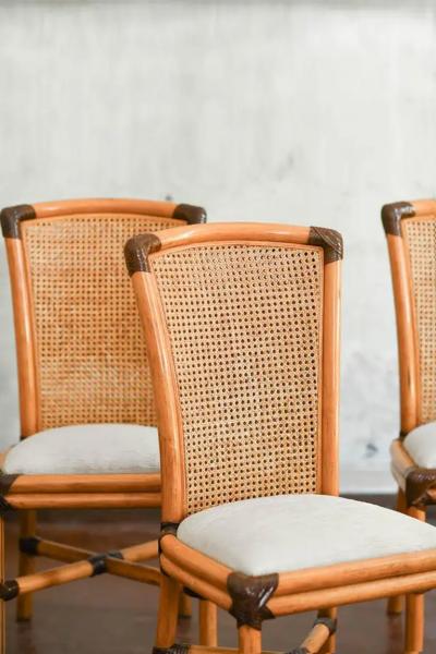 Smania Set Of 10 Rattan Chairs Studio Smania