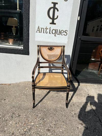  Smith Watson Set of 4 Smith Watson Regency Style Caned Armchairs