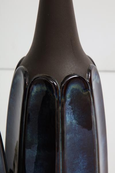  Soholm Pottery Soholm Danish Modern Midnight Blue Lamps