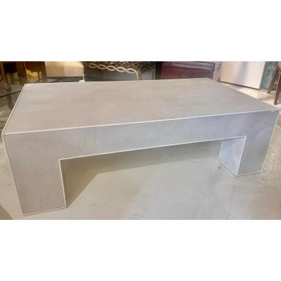  Somerset Bay Modern Somerset Bay White Shagreen Stingray Table