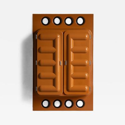  Somop Edition Somop Wardrobe in Orange Molded Plastic France 1970s
