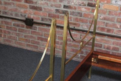  Sormani Pair of Vintage Italian Mahogany and Brass Beds by Carlo de Carli for Sormani