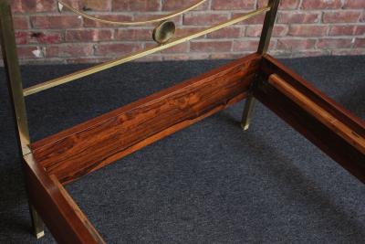  Sormani Pair of Vintage Italian Mahogany and Brass Beds by Carlo de Carli for Sormani