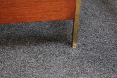  Sormani Pair of Vintage Italian Mahogany and Brass Beds by Carlo de Carli for Sormani