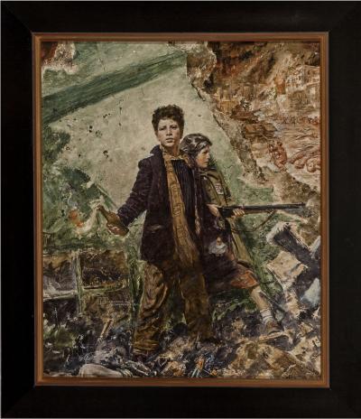  Spencer Douglass Crockwell Boy with Molotov Cocktail Russia Invades Germany 