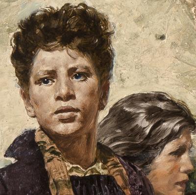  Spencer Douglass Crockwell Boy with Molotov Cocktail Russia Invades Germany 