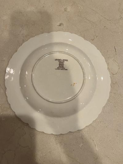  Spode ART DECO PLATE WITH BEAUTIFUL FLOWERS IN JARDINIERE CENTER BY SPODE