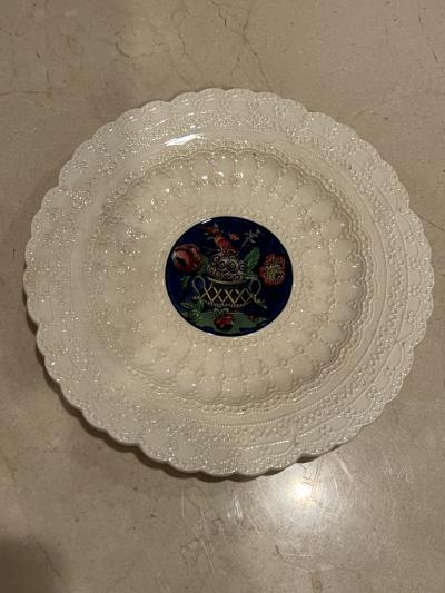  Spode ART DECO PLATE WITH BEAUTIFUL FLOWERS IN JARDINIERE CENTER BY SPODE