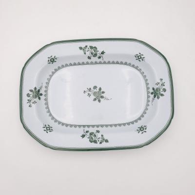  Spode Spode Gloucester Pattern Platter in Green circa 1920