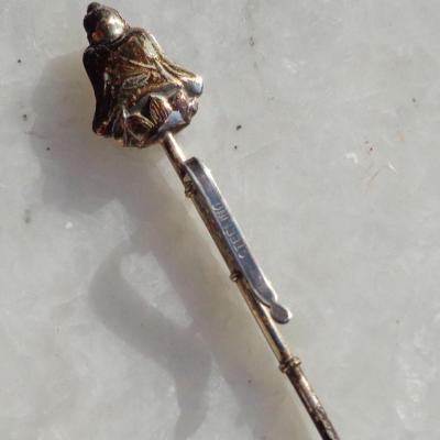  Spritzer Fuhrmann Set of 8 Sterling Silver Oriental Themed Hair Pins by Spritzer Fuhrmann