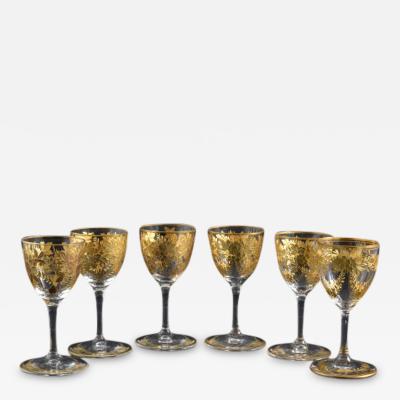 Exquisite Set Of Art Deco St Louis Crystal Champagne Coupes in