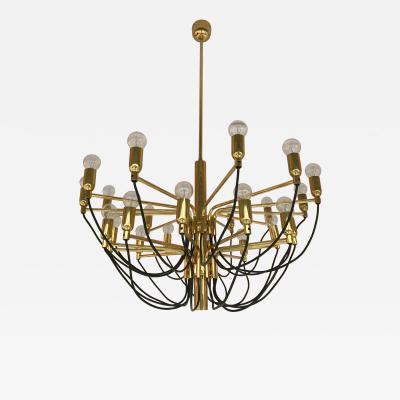  Staff Leuchten Brass Chandelier by Staff Leuchten Germany 1980s