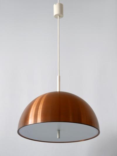  Staff Leuchten Elegant Mid Century Modern Copper Pendant Lamp by Staff Schwarz Germany 1960s