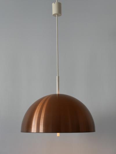  Staff Leuchten Elegant Mid Century Modern Copper Pendant Lamp by Staff Schwarz Germany 1960s