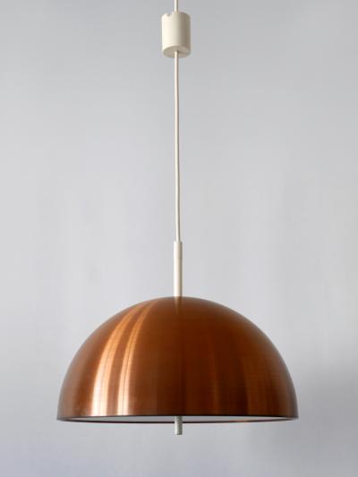  Staff Leuchten Elegant Mid Century Modern Copper Pendant Lamp by Staff Schwarz Germany 1960s
