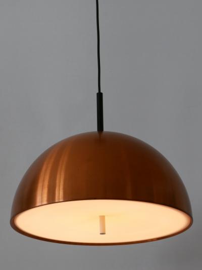  Staff Leuchten Elegant Mid Century Modern Copper Pendant Lamp by Staff Schwarz Germany 1960s