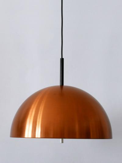  Staff Leuchten Elegant Mid Century Modern Copper Pendant Lamp by Staff Schwarz Germany 1960s