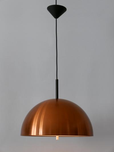  Staff Leuchten Elegant Mid Century Modern Copper Pendant Lamp by Staff Schwarz Germany 1960s