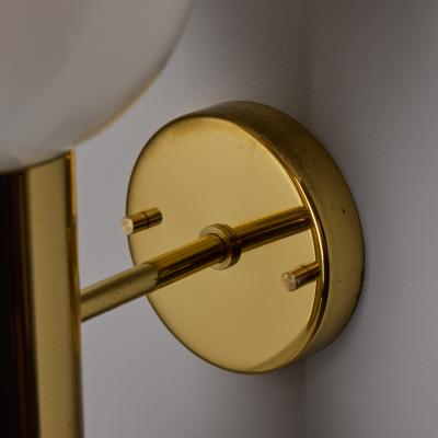 Staff Leuchten Pair of 1970s Motoko Ishii Opaline Glass Double Sconces for Staff Leuchten