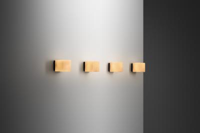  Staff Leuchten Set of Four Cube Wall Lamps by Staff Leuchten Germany ca 1960s