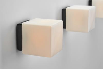  Staff Leuchten Set of Four Cube Wall Lamps by Staff Leuchten Germany ca 1960s