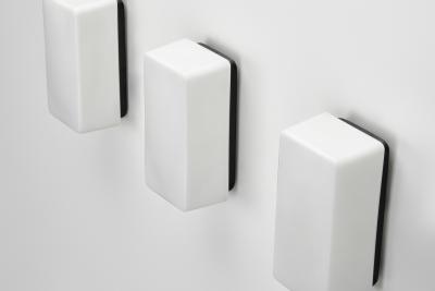  Staff Leuchten Set of Three Opaline Wall Lamps by Staff Leuchten Germany 1960s