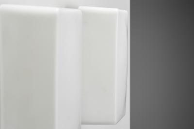  Staff Leuchten Set of Three Opaline Wall Lamps by Staff Leuchten Germany 1960s