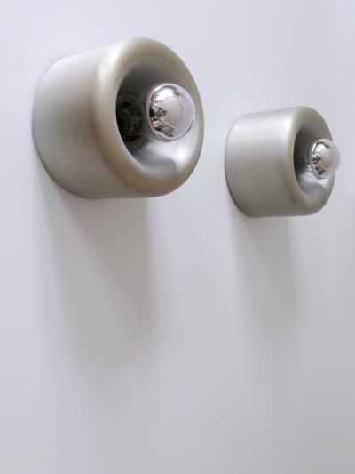  Staff Leuchten Set of Two Mid Century Donut Ceiling Fixtures or Sconces by Staff Germany 1970s