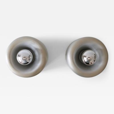  Staff Leuchten Set of Two Mid Century Donut Ceiling Fixtures or Sconces by Staff Germany 1970s