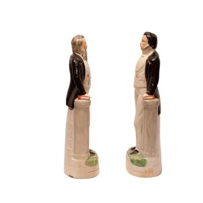  Staffordshire Circa 1875 Staffordshire Figures Moody and Sankey England A Pair