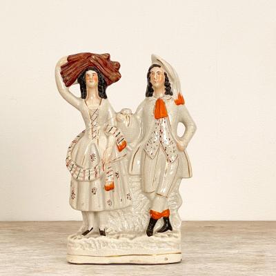  Staffordshire Circa 1880 Staffordshire Figure of a Man and Woman England