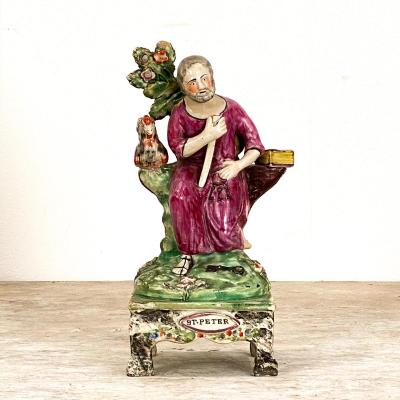  Staffordshire Circa 19th Century St Peter Staffordshire Figure England