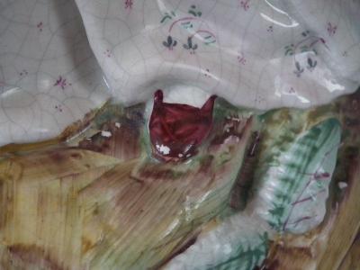  Staffordshire Large Staffordshire Red Riding Hood and Wolf Figure