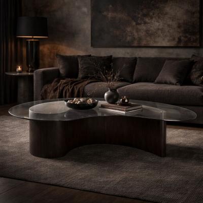  Stamford Modern Apostrophe Coffee Table in Espresso Walnut