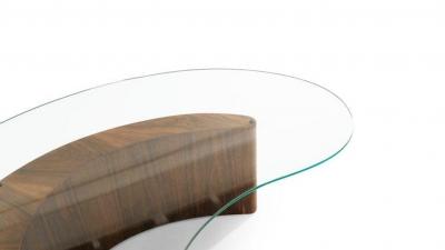  Stamford Modern Apostrophe Coffee Table in Special Walnut