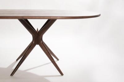  Stamford Modern Stamford Moderns Gazelle Dining Table in Walnut Oval Version