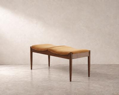  Stamford Modern Wave II Bench in Dark Walnut by Stamford Modern