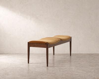  Stamford Modern Wave II Bench in Dark Walnut by Stamford Modern