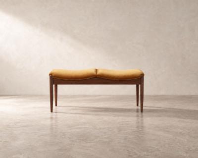  Stamford Modern Wave II Bench in Dark Walnut by Stamford Modern