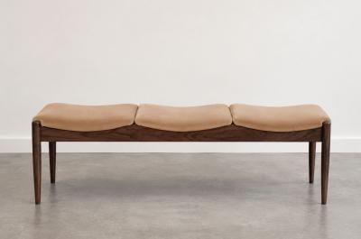  Stamford Modern Wave III Bench in Dark Walnut by Stamford Modern