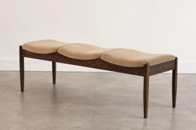  Stamford Modern Wave III Bench in Dark Walnut by Stamford Modern