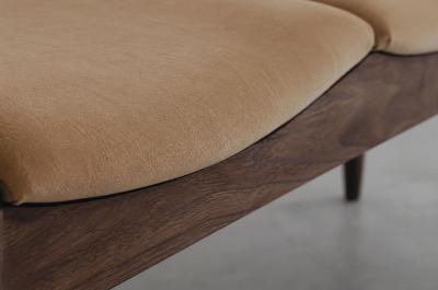  Stamford Modern Wave III Bench in Dark Walnut by Stamford Modern