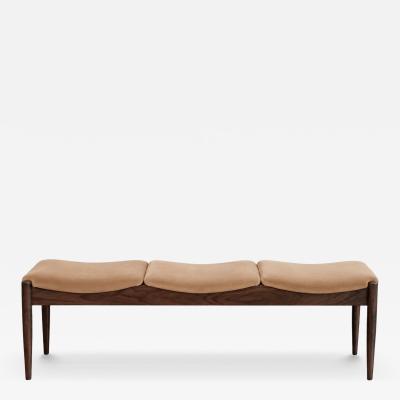  Stamford Modern Wave III Bench in Dark Walnut by Stamford Modern