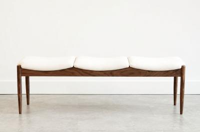  Stamford Modern Wave III Bench in Natural Walnut by Stamford Modern