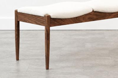  Stamford Modern Wave III Bench in Natural Walnut by Stamford Modern