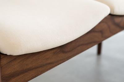  Stamford Modern Wave III Bench in Natural Walnut by Stamford Modern