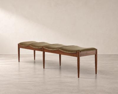  Stamford Modern Wave IV Bench in Special Walnut by Stamford Modern