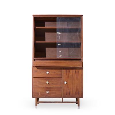  Stanley Furniture Stanley Mid Century Walnut Credenza and Hutch
