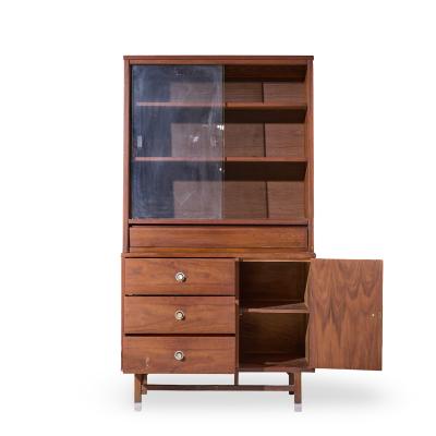  Stanley Furniture Stanley Mid Century Walnut Credenza and Hutch