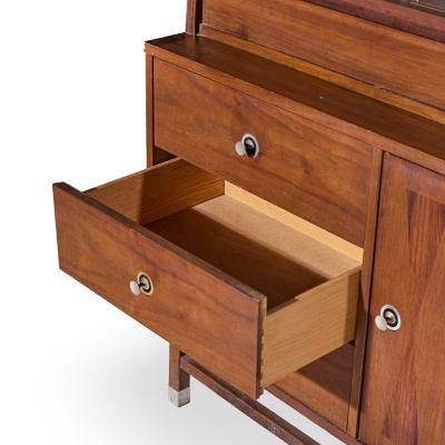  Stanley Furniture Stanley Mid Century Walnut Credenza and Hutch